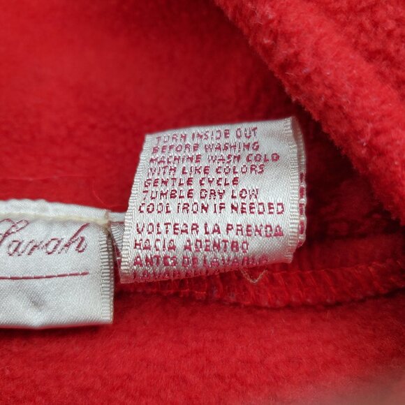 Nick & Sarah Cardigan Sweater Womens Plus Sz 3X Red Fleece Christmas Embroidered - Picture 8 of 14